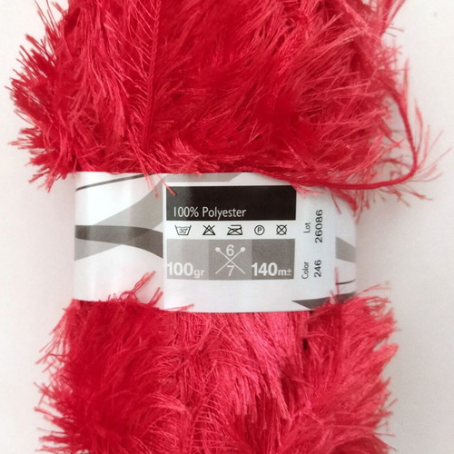 Lama Perla yarn new, pack of 5 furry knitting threads coral color