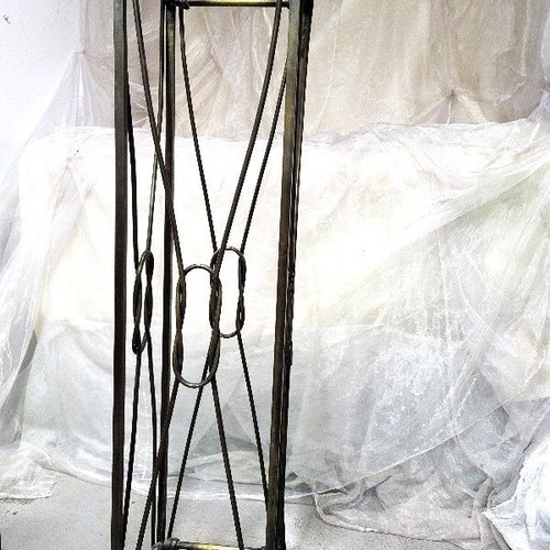 Solid Forged Bronze Flower Stands like new, set of 3 pieces