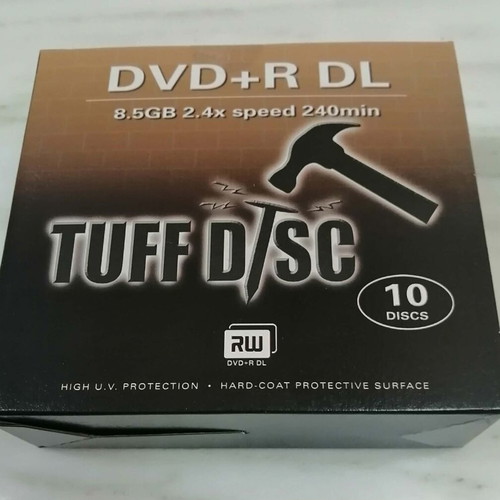 Tuff Disc DVD+R DL blank discs, pack of 10, 8.5 GB, 2.4x speed