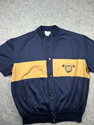 Uomo Mizar men's short-sleeve bomber jacket used, navy colourblock, XL