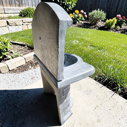 Garden fountain Veselina new, concrete, gray and white