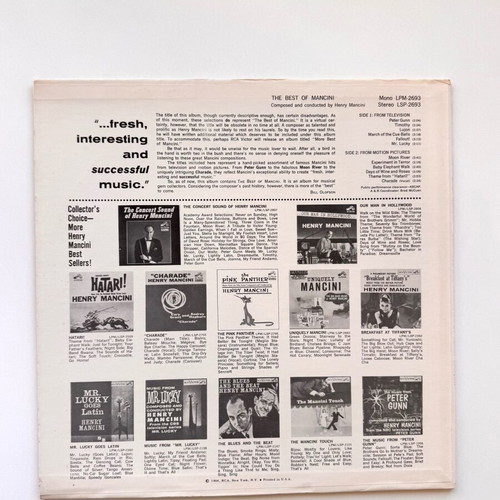 Henry Mancini The Best Of LP near mint, pop