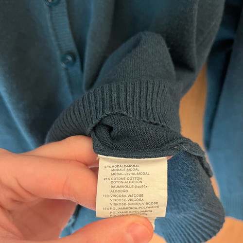 Cardigan petrol like new, size M/L, soft fabric
