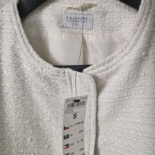 Ice blazer new with tag Calliope, white and silver, size S