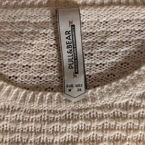 Crop knitted sweater Pull & Bear like new, white
