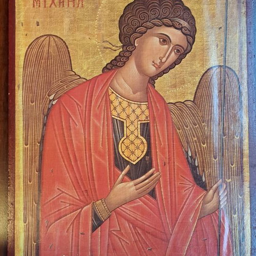 Religious icons, set of 16, various sizes and materials