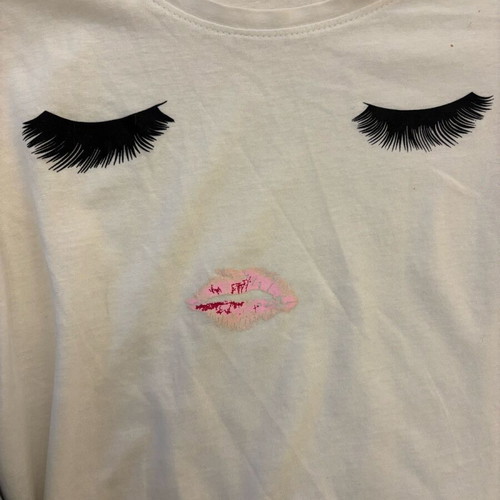T-Shirt Pink Woman μεταχειρισμένο, μέγεθος XL, με στάμπα