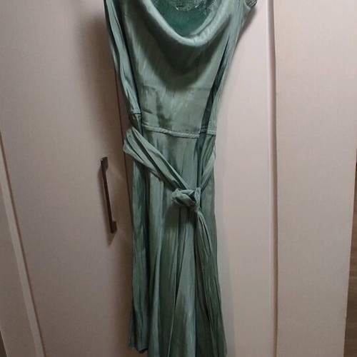 Silk midi dress BCBG Max Azria used, turquoise