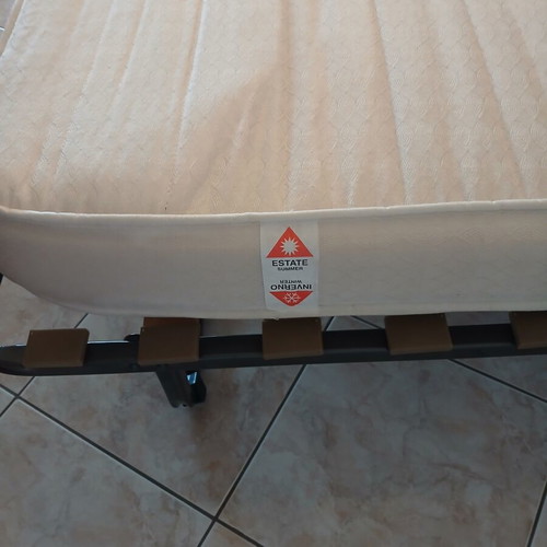 Folding bed 90x190 cm with wheels, set of 2
