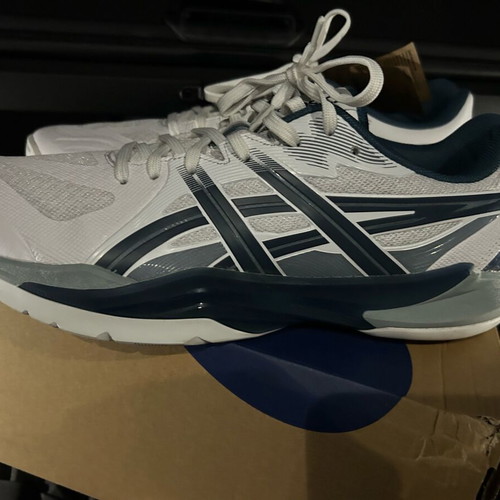 Asics Powerbreak FF Volleyball Shoes New White Blue