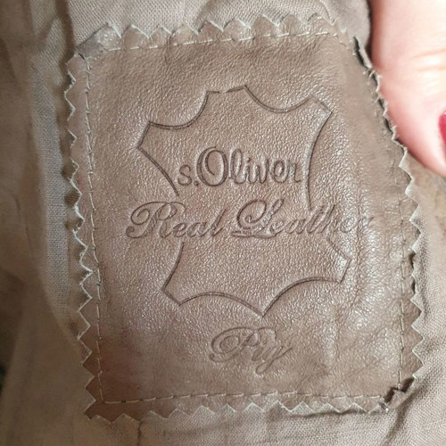 Leather tan jacket S.Oliver used, size small
