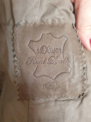 Leather tan jacket S.Oliver used, size small
