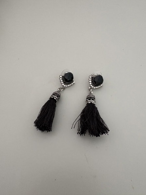Black dangle earrings used