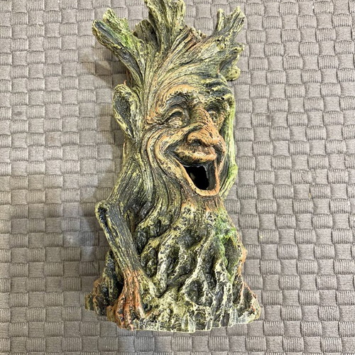 Decorative Aquarium Tree with Face and Flowers new