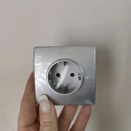 Silver Schuko socket new