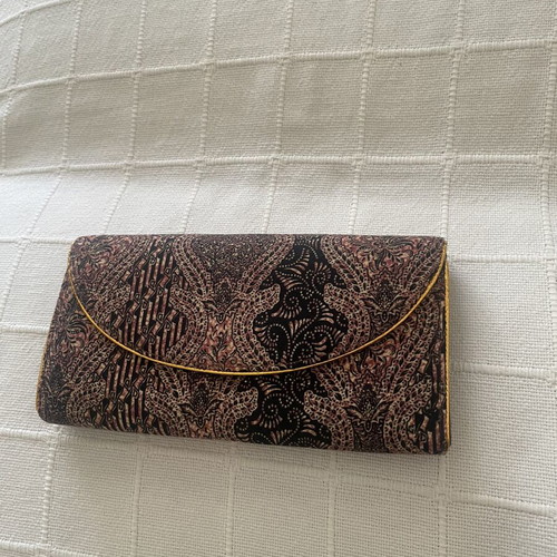 Handmade fabric clutch from Bali like new, ethnic print