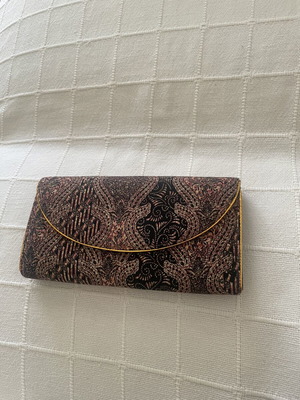 Handmade fabric clutch from Bali like new, ethnic print
