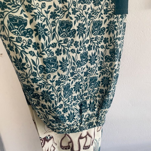 Salvari hippie shop rayon, like new, one size, white and green