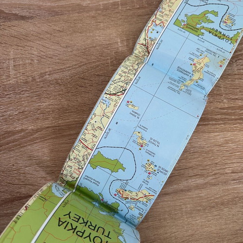 Anytime Car Safety Promotional Set with Waterproof Greece Road Map and Sealed Car Air Freshener