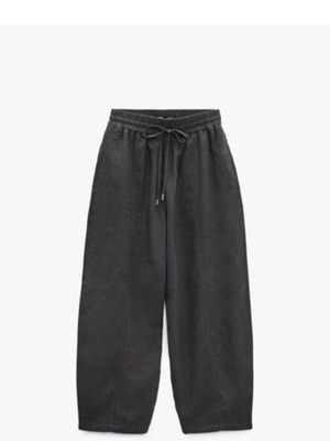 Zara linen pants like new, gray, size S