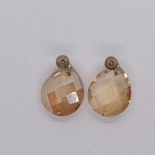 Stud earrings with crystals like new, vintage