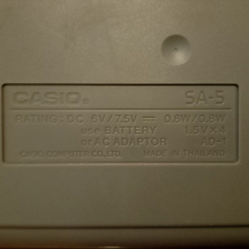 Casio SA-5 children's keyboard used, vintage