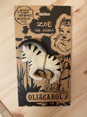 Oli&Carol Zoe the Zebra chewable toy new