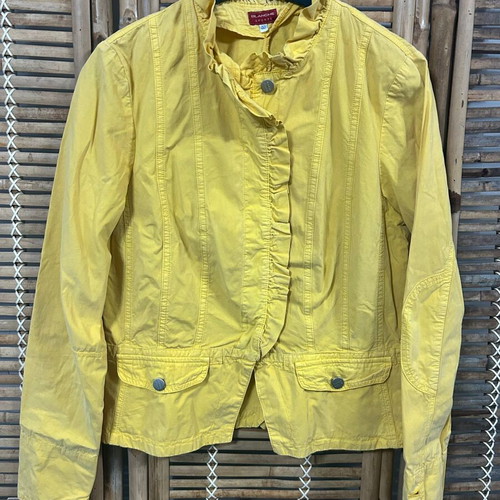 Blanche Sports Yellow Ruffle Jacket Size 40 like new