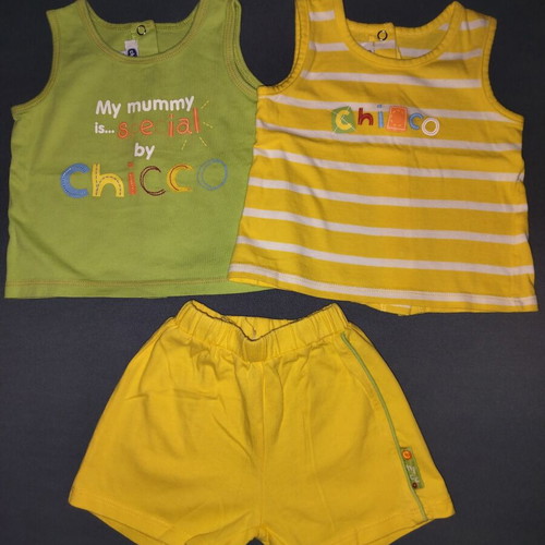 Chicco baby set 3-6 months like new, cotton