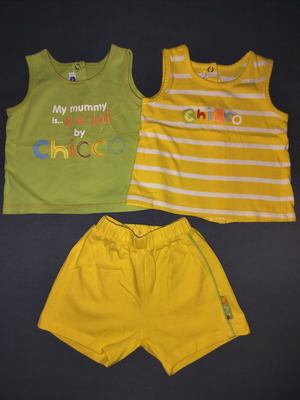 Chicco baby set 3-6 months like new, cotton