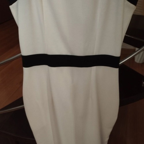 H&M halter neck pencil dress like new, black and white, XS