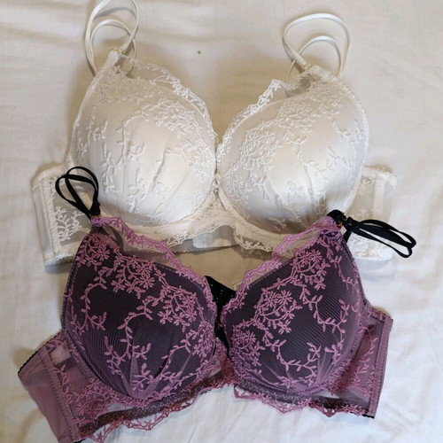 Lace bras size 85C new, pack of 2, black and white