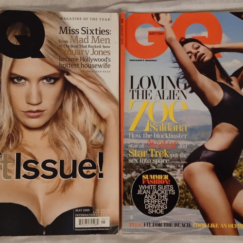GQ magazines like new, pack of 2 British edition issues