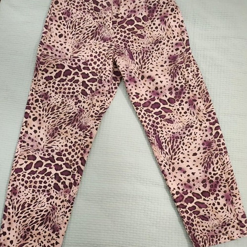 Tensione In women's pants with purple leopard print, like new, size M