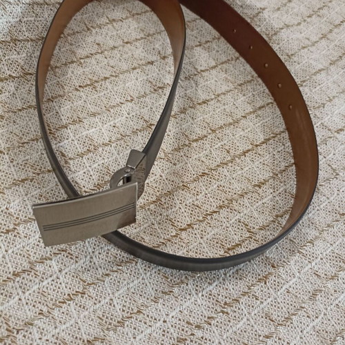 Men's reversible belt black and brown with aluminum buckle, like new, 110cm