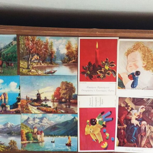 Collectible postcards and cards like new, set of 16 pieces