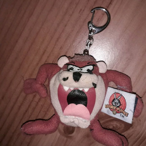 Looney Tunes Taz keychain used