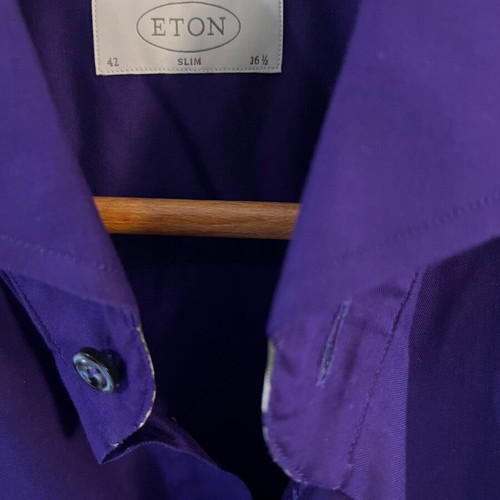 Eton shirt like new, purple, size L