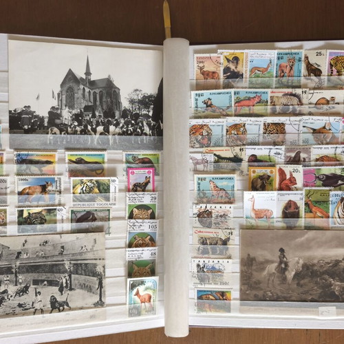 A4 Album 16 Pages with Rich Animal Stamp Collection like new