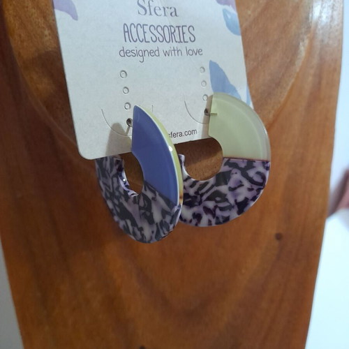 Sfera hoop earrings new, blue multicolor