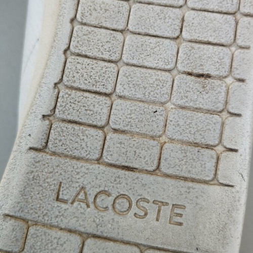 Lacoste leather unisex sneakers used, size 40, white