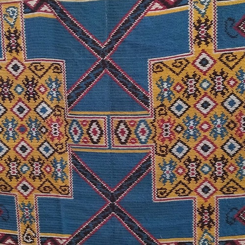 Handmade embroidered wool rug 163×226 cm, like new