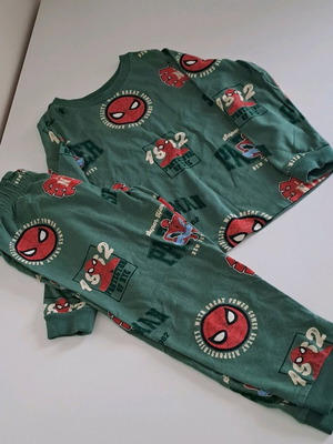 Παιδικές πιτζάμες Spiderman Marks & Spencer καινούργιες 3–4 ετών πράσινες βαμβακερές