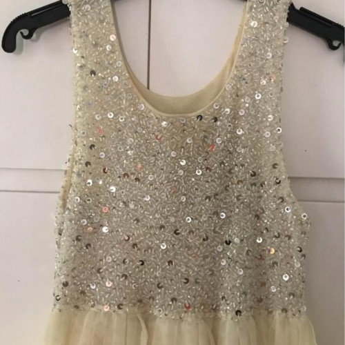 Branded dress with sequins