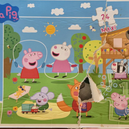 Peppa Pig and Disney Kids Puzzle Set used, 6 educational puzzles