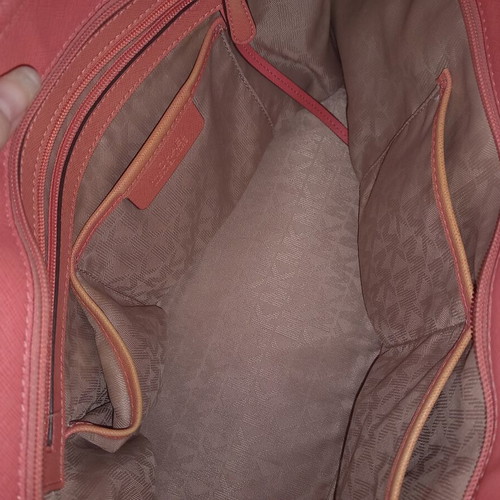 Michael Kors tote bag used, salmon pink shoulder bag