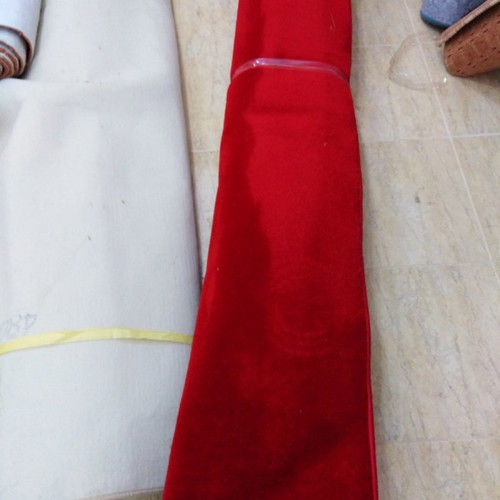 Red carpet with high pile and ecological backing, new
