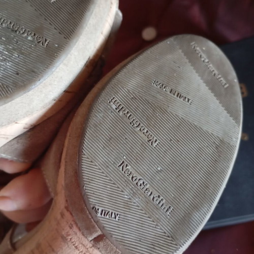 Nero Giardini summer sandals size 37 like new, beige leather