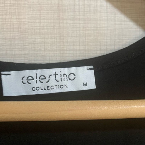 Celestino dress size M new, black, stretchy mako fabric with slit