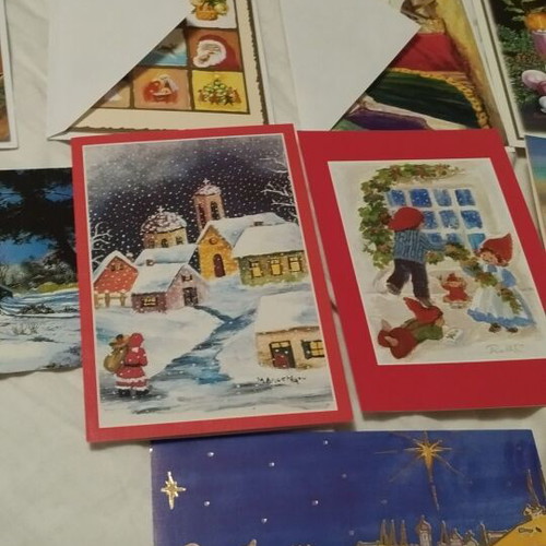 Christmas cards new, pack of 9 pieces